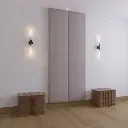 WALL FURNITURE PANELING® Headbords 240, Cabecera 52 de diseño para Cama de Diferentes Medidas, Colores y Anchos, Tela de Terciopelo, Fácil ajuste y Limpieza
