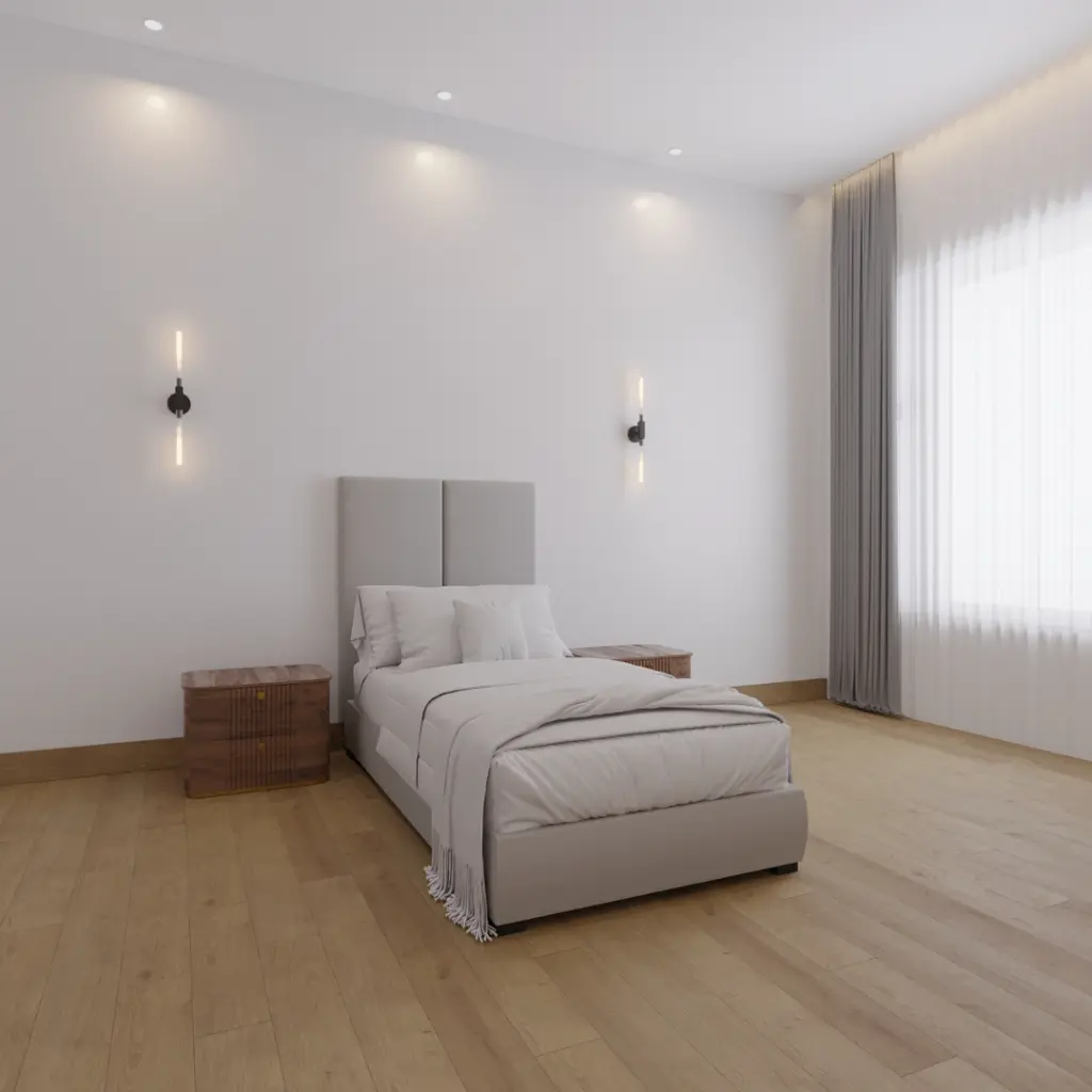 Cama MODERN LUXURY VELVET 120 x 60 con Cabecera en patrones de 60 cm de tapiceria de Calidad Superior, Base de cama Reforzado con angulos de Acero y Somier de Alta Resistencia