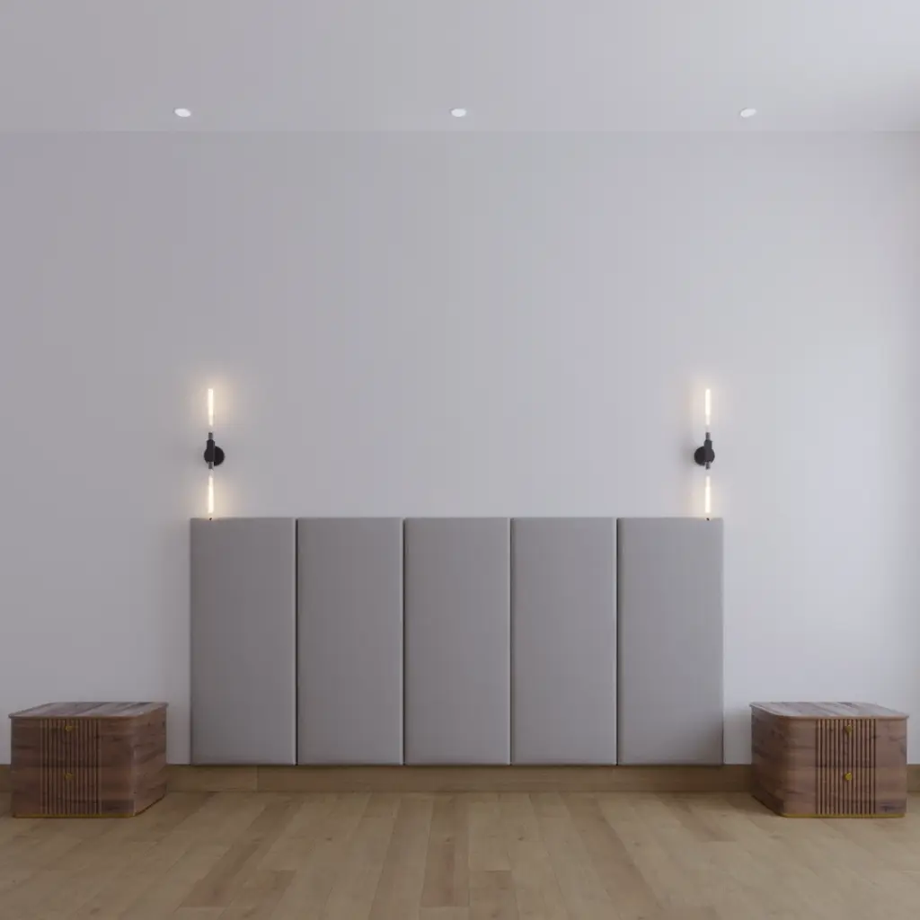 WALL FURNITURE PANELING® Cabecera 200 para Cama en Diferentes Medidas, Colores y Anchos, Tela de Terciopelo, Fácil ajuste y Limpieza