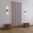 WALL FURNITURE PANELING® Cabecera 240 para Cama en Diferentes Medidas, Colores y Anchos, Tela de Terciopelo, Fácil ajuste y Limpieza