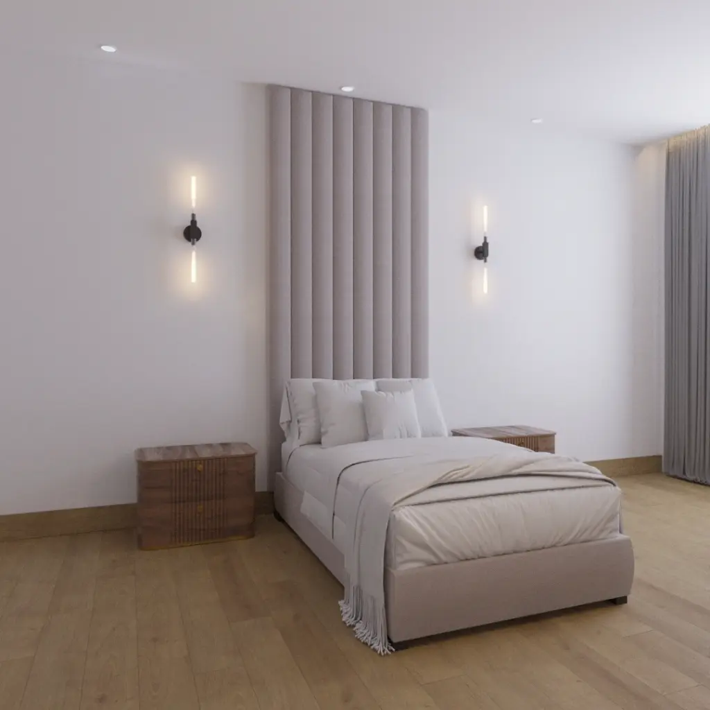 WALL FURNITURE PANELING® Beds 240, Cama de diseño con Cabecera 13 de tapicería de Calidad Superior + Base de cama Reforzado con angulos de Acero + Somier de Alta Resistencia 