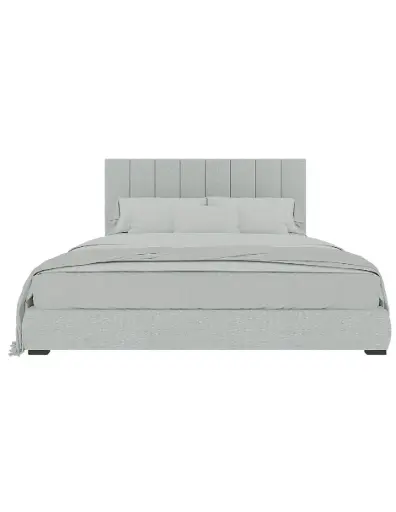 MODERN LUXURY con tela de nudo sueve ARTICLE, Cabecera con patrones de 30 cm y 120 cm de alto, con tapicería de Calidad Superior + Base de cama Reforzado con angulos de Acero + Somier de Alta Resistencia + Luz LED ambiental con control remoto